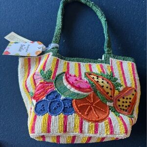 Pura Vida Multicolor Beaded Fruit Tote